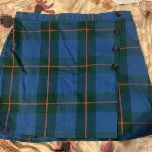 Plaid Blue-Green miniskirt
